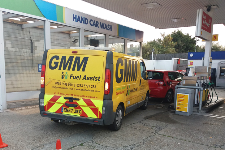 Wrong fuel recovery at petrol station