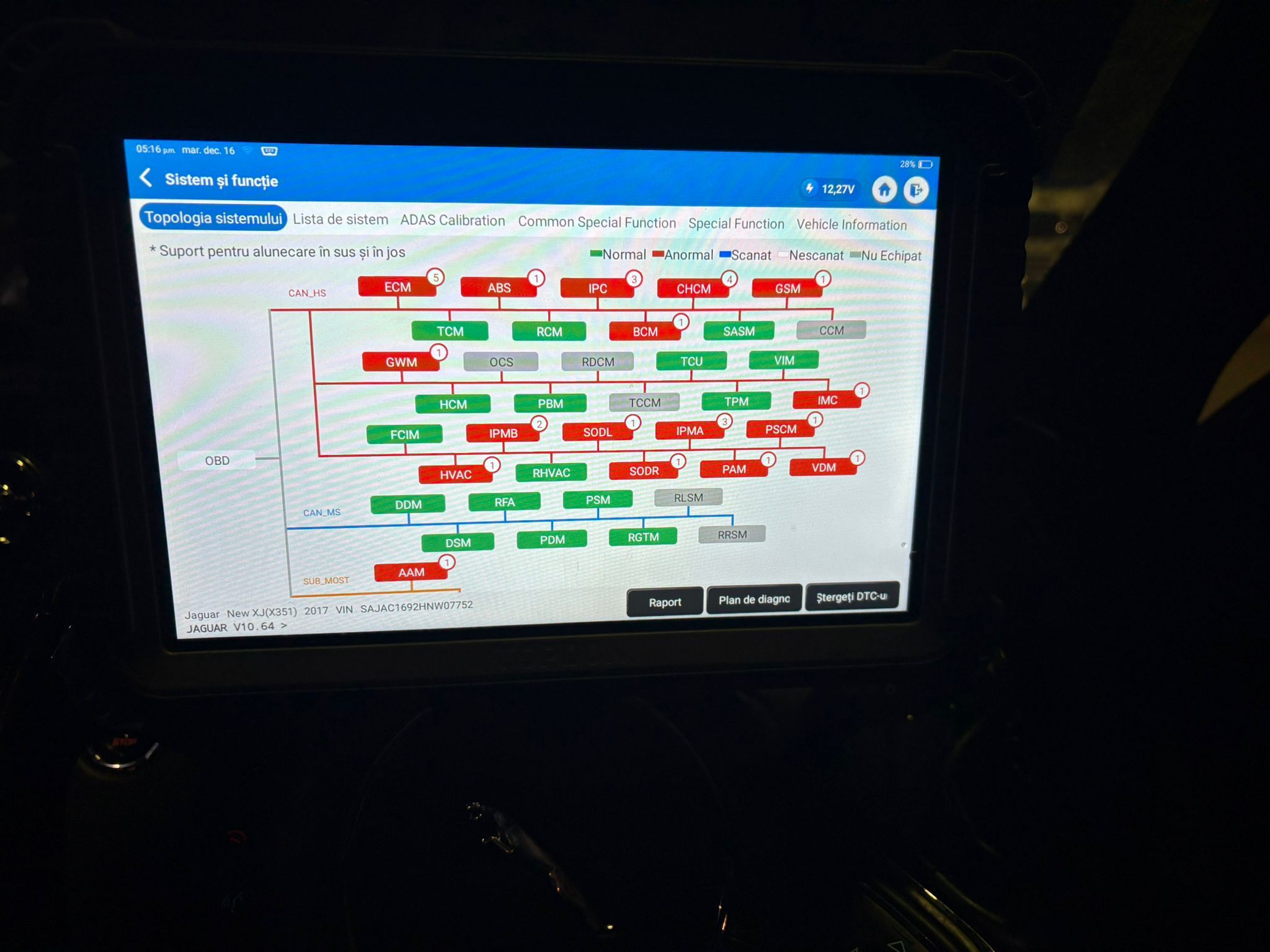 Faulty Module Topology Scan