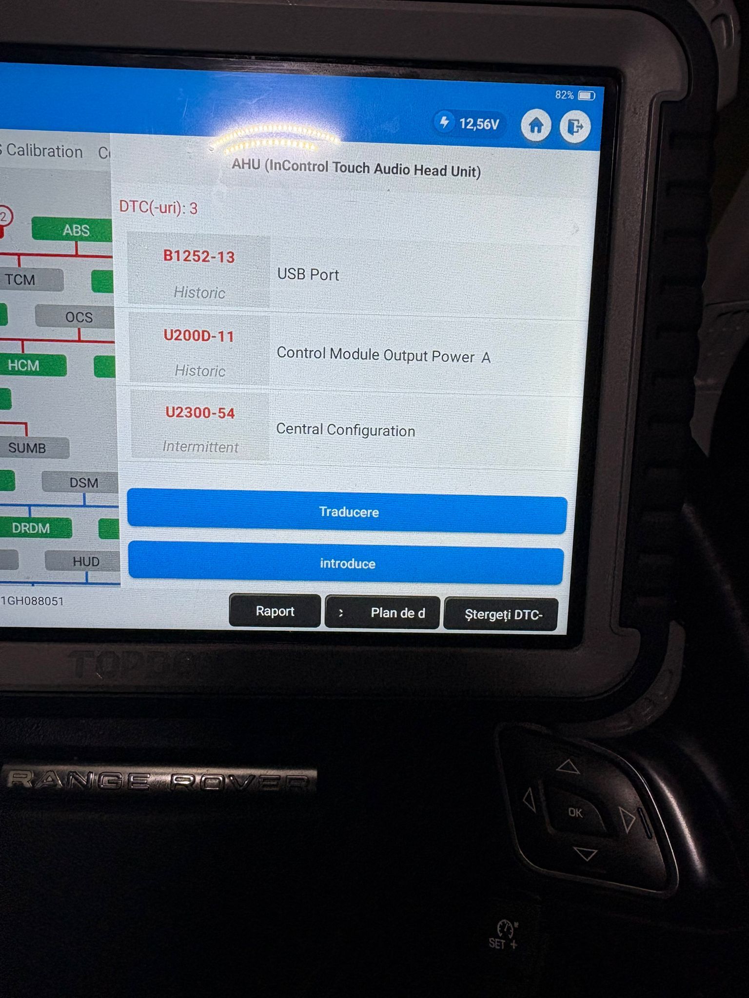 AHU Audio Head Unit Diagnostic Codes