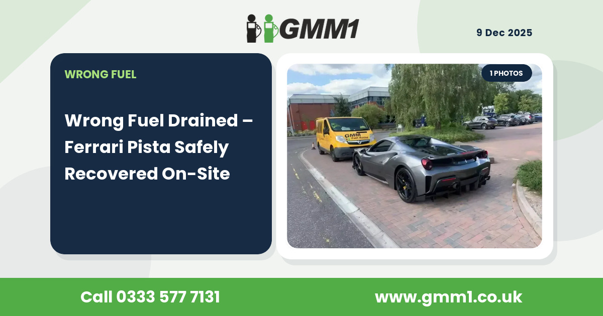Wrong Fuel Drained – Ferrari Pista Safely Recovered On-Site 