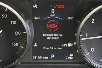 Range Rover Evoque Exhaust Filter Full Visit Dealer Sign