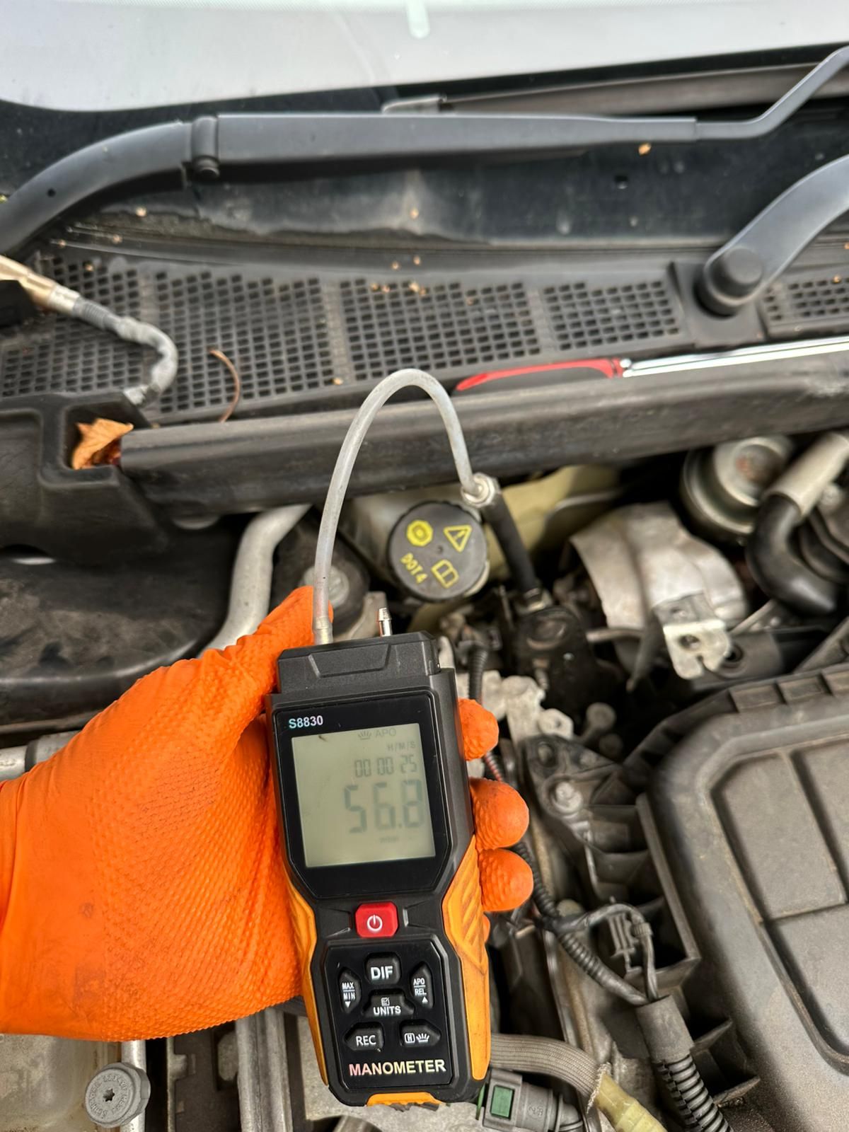 DPF Differential Pressure Before Cleaning